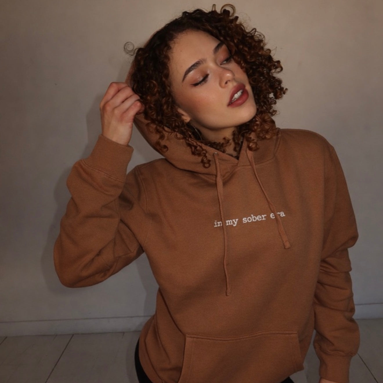 in my sober era x rust sweatshirt